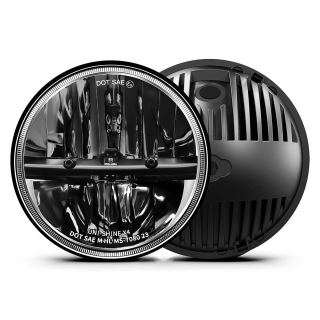 Faros LED UNI-SHINE de 7 pulgadas aprobados por el DOT para Jeep Wrangler