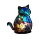 thumbnail image 5 of Lámpara de Mesa de Animales, Lámpara de Escritorio, Iluminación de Lectura, Lámpara de Mesa de Resina Teñida, Luz Nocturna para Mesita de Noche, Estud Gato, 5 of 9