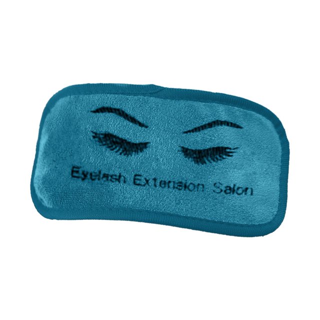 maskred Durable Eyelash Extension Forehead Pad Microfiber Holder Extension Soft Tray Blue 9 x 19cm 1Set
