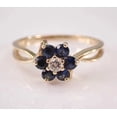 thumbnail image 4 of Rag Jewels 1.20 Ctw Round Cut Sapphire & Diamond Wedding Anniversary Engagement Band Ring 14K Yellow Gold Plated 925 Sterling Silver 925 Sterling Silver -5.5, 4 of 5