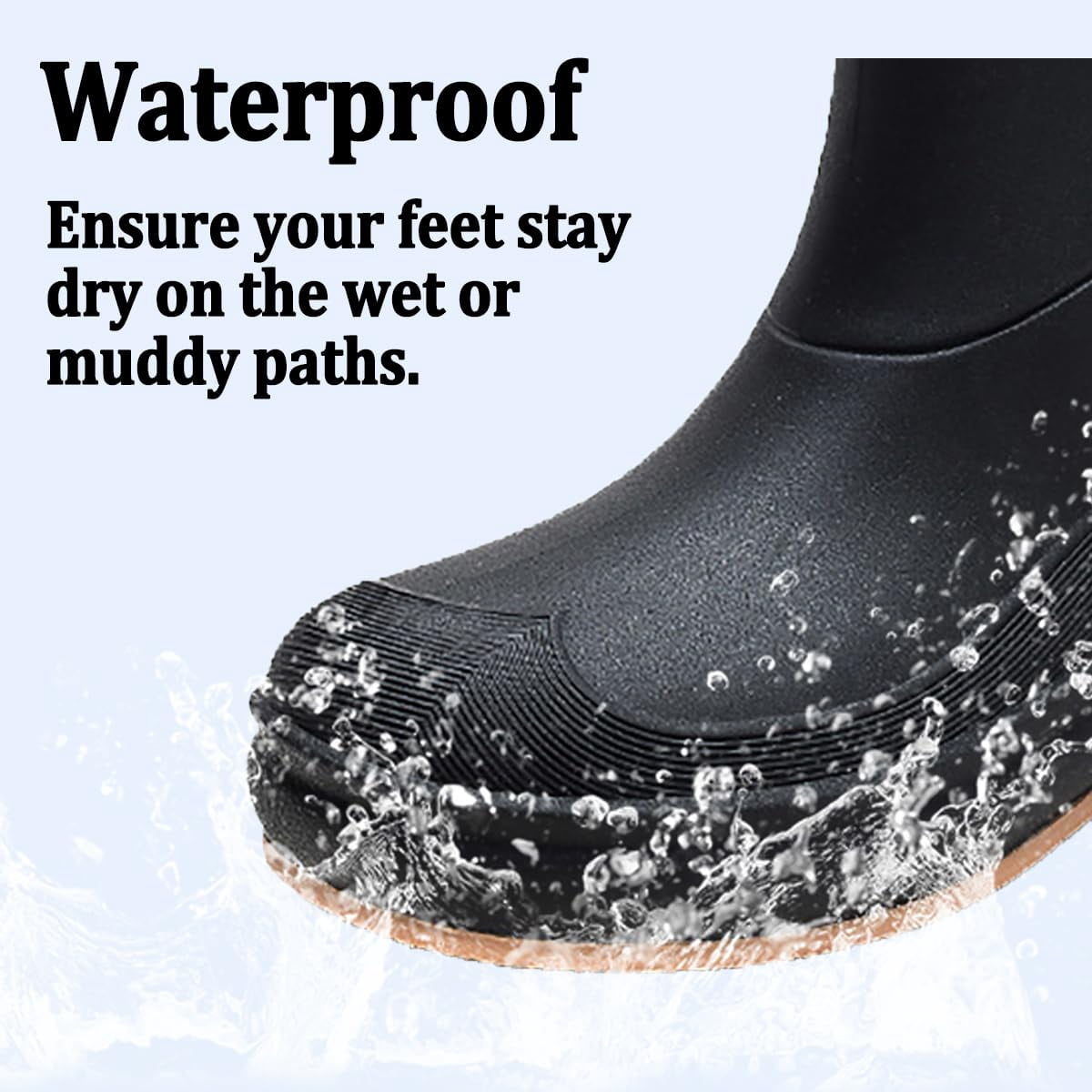 AUXDIQ Rain Shoes Women Men Mid-calf Boots Waterproof Rain Boots Outdoor Garden Shoes