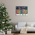 thumbnail image 2 of Snowy Christmas Town Santa Overhead Holiday Graphic Art Gallery Wrapped Canvas Print Wall Art, 2 of 7