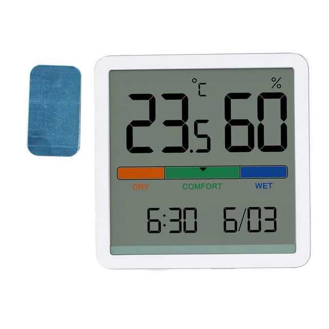 DEWIN Monitor De Temperatura Y Humedad, Monitor De Temperatura Y Humedad 3 En 1 Probador De Temperatura Pantalla Digital Termómetro Higrómetro para La Habitación del Hogar