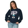 thumbnail image 4 of Business Smurf Cartoon Cool Boss Drip Unisex Plus Size Sweatshirt Brisco Brands 4X, 4 of 5