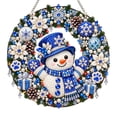 thumbnail image 2 of Diy Christmas Diamond Art Kits For Adults Pearl Diamond Painting Beaded Wreath Hanging Ornament With Led Lights,Christmas Decorations For Holiday Wall Front Door Window Decor(9.84"), 2 of 4
