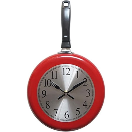 10 Inch Wall Clock Metal Frying Pan Kitchen Wall Clock Home Decor Kitchen Themed Unique Wall Clock