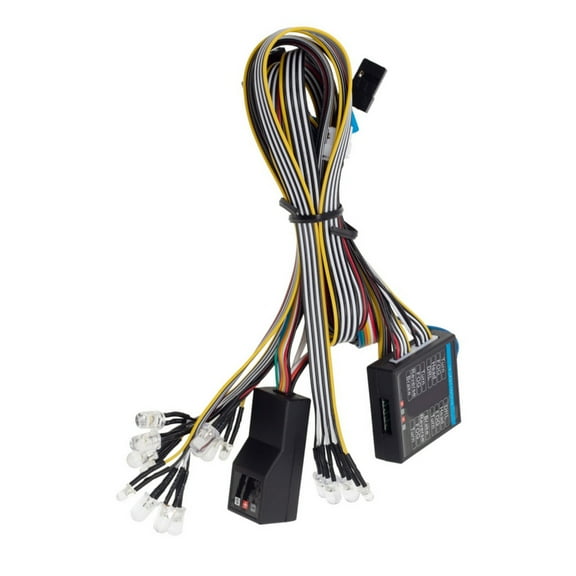 Advanced 14 Lamp Simulation Lighting Set for 1/10 and 1/8 Scale Model Car Portable Accessory for Craft Hobbyists