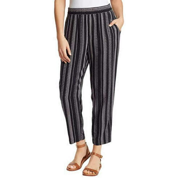 Jessica Simpson Ladies' Soft Printed Pant (Black and Off White, L (26))