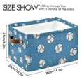 thumbnail image 4 of Yayeee 2 Pack Canvas Storage Basket with Handles for Shelves Fabric Bins Closet Organizer, Baseballs Pattern, 4 of 8