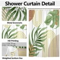 thumbnail image 5 of Boho Mid Century Shower Curtain Green Abstract Bohemian Tropical Shower Curtains for Bathroom Decor 72W x 72 L Inches Botanical Leaf Modern Minimalist Waterproof Fabric Shower Curtains, 5 of 6