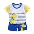 thumbnail image 1 of BOBOGOJP T-shirt Décontracté à Col Rond à Manches Courtes et Ensemble short Tenue de Plage d'Été, 1 of 3