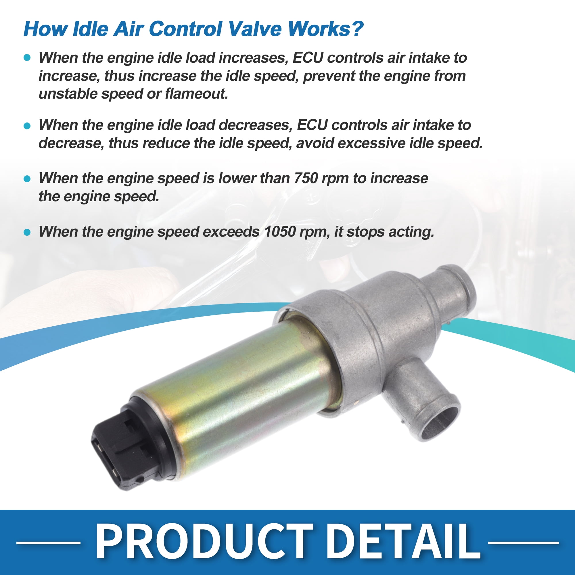 Unique Bargains Car Idle Air Control Valve for Volkswagen Golf 1990-1992 Replace No.037906457C IACV Idle Motor Idle Air Control Valve for Stable Engine Operation