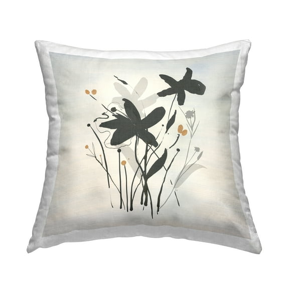 Stupell Industries Impressions of Flowers Decorative Printed Throw Pillow Design by Susan Jill.