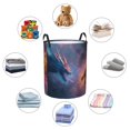 thumbnail image 7 of Cauagu Watercolor Sky Dragon for Laundry Basket,Collapsible Organizer Basket for Storage Bin Toy Bins Gift Baskets Bedroom Clothes Children Nursery Hamper -Small, 7 of 7
