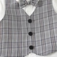 thumbnail image 5 of UAYOTSE Baby Boy Clothes Outfit Suit Long Sleeve Gentleman Tuxedo Vest Wedding Birthday Party Suit,Sizes 1-2 Years, 5 of 9
