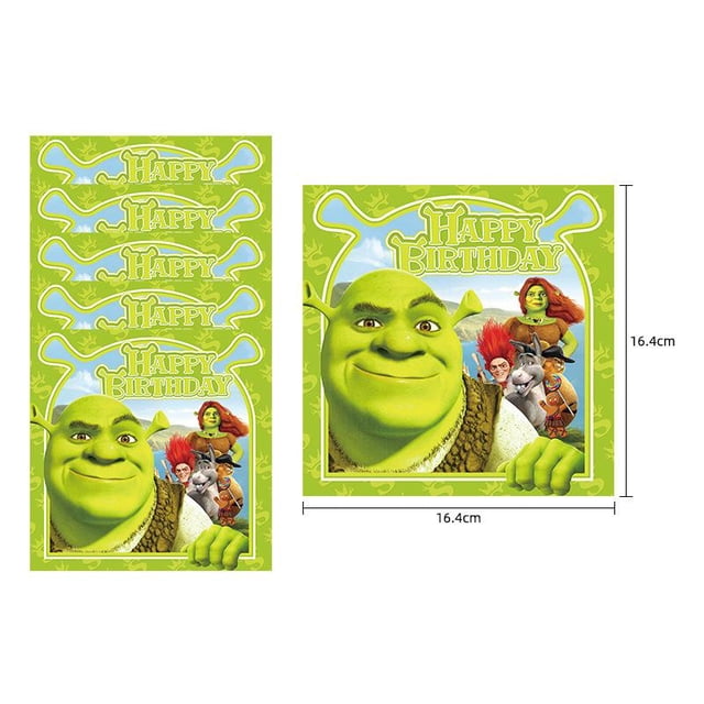 Pancarta desechable para fiesta de cumpleaños de Shrek, monstruo de la película, bandera colgante para pastel de Halloween, globos de Shrek, decoración de cumpleaños