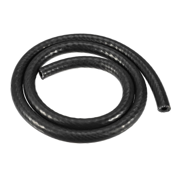 Coche Silicona Vacío Tubería Manguera LíneaNegro DI 6 mm 3,28 Pies Longitud