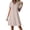 Beige, variant on Horkkom Linen Dress Women Short Sleeve Mini Solid Color Summer Dresses Loose Vacation Casual Dresses, S-2XL