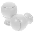 thumbnail image 1 of unbranded 2 Pcs Embouts de Tringle à Rideaux Ronds Blancs ABS pour Propriétaires, 1 of 8