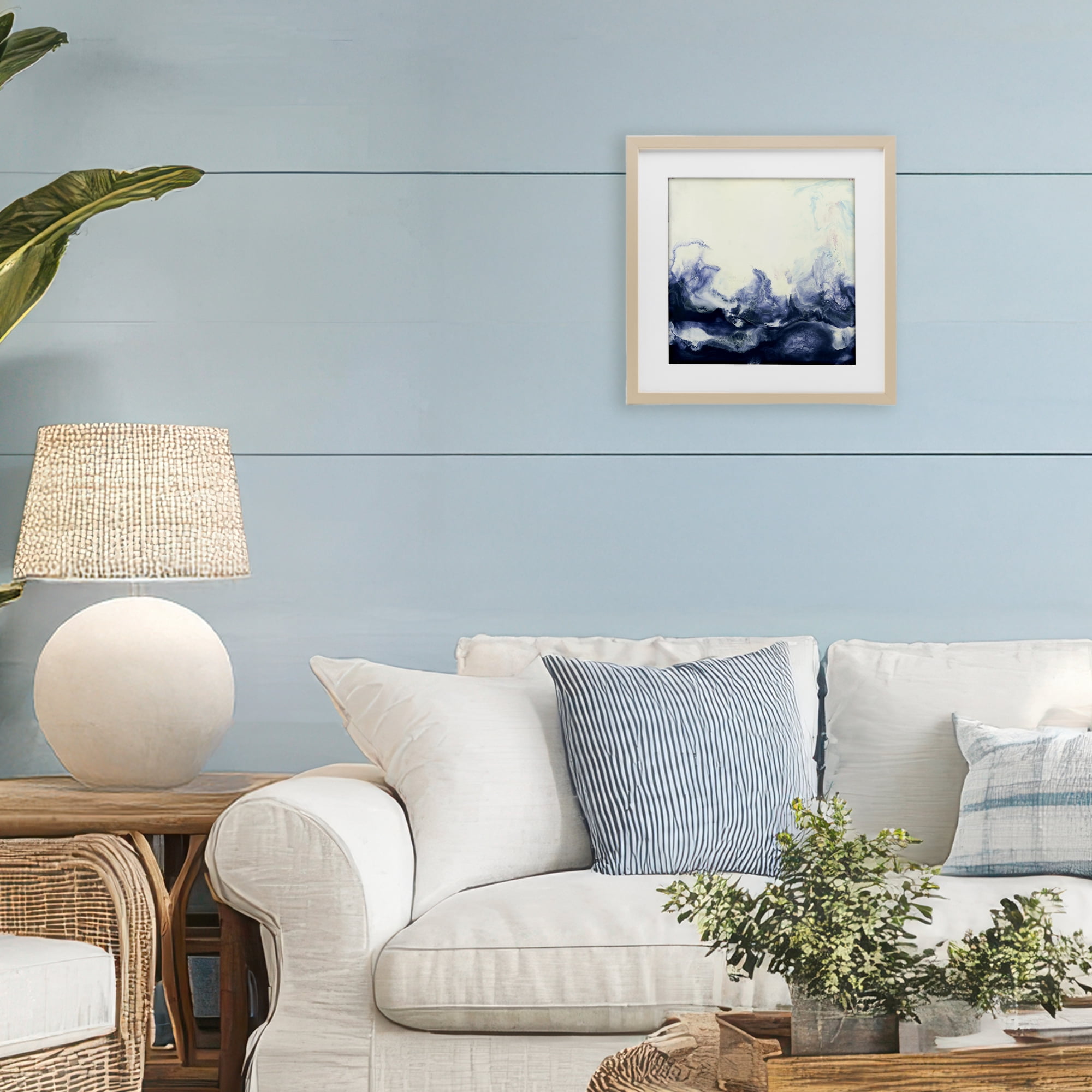 Stupell Industries Oceanic Fluid Swirl Birch Framed Print Under Glass, design by Laura Van Horne