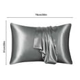 thumbnail image 3 of WZXPWT Cooling Satin Pillowcase for Hair & Skin, Summer-Friendly Standard Size 20"x30" Pillow Cover - Soft Satin Bedding for All-Season Comfort(Dark Gray), 3 of 8