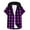 Purple, variant on ZCFZJW Short Sleeve Button Down Plaid Hoodie T-Shirts for Men Lightweight Casual Drawstring Hooded Pullover Tops Splicing Shirts Purple L