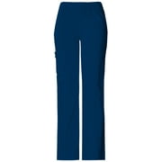 Cherokee Flexibles Women Scrubs Pant Mid Rise Knit Waist Pull-On 2085T, S Tall, Navy