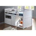 thumbnail image 2 of Pemberly Row Contemporary Wood Loft Bed with Chest and Swivel Desk in White, 2 of 3