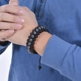 thumbnail image 2 of Xihbxyly Pulsera de Cuentas de Cristal de Ojo de Tigre de 8 Mm, Accesorio de Energía Curativa, Herramienta para Aliviar El Miedo y La Ansiedad, Regalo Significativo para Hombres, Padres y Novios, Ten, 2 of 7