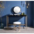 thumbnail image 6 of Hassch Modern Small Writing Desk Computer Table with Built-in USB Port & Plug Gold Frame Dressing Table, Black, 6 of 6