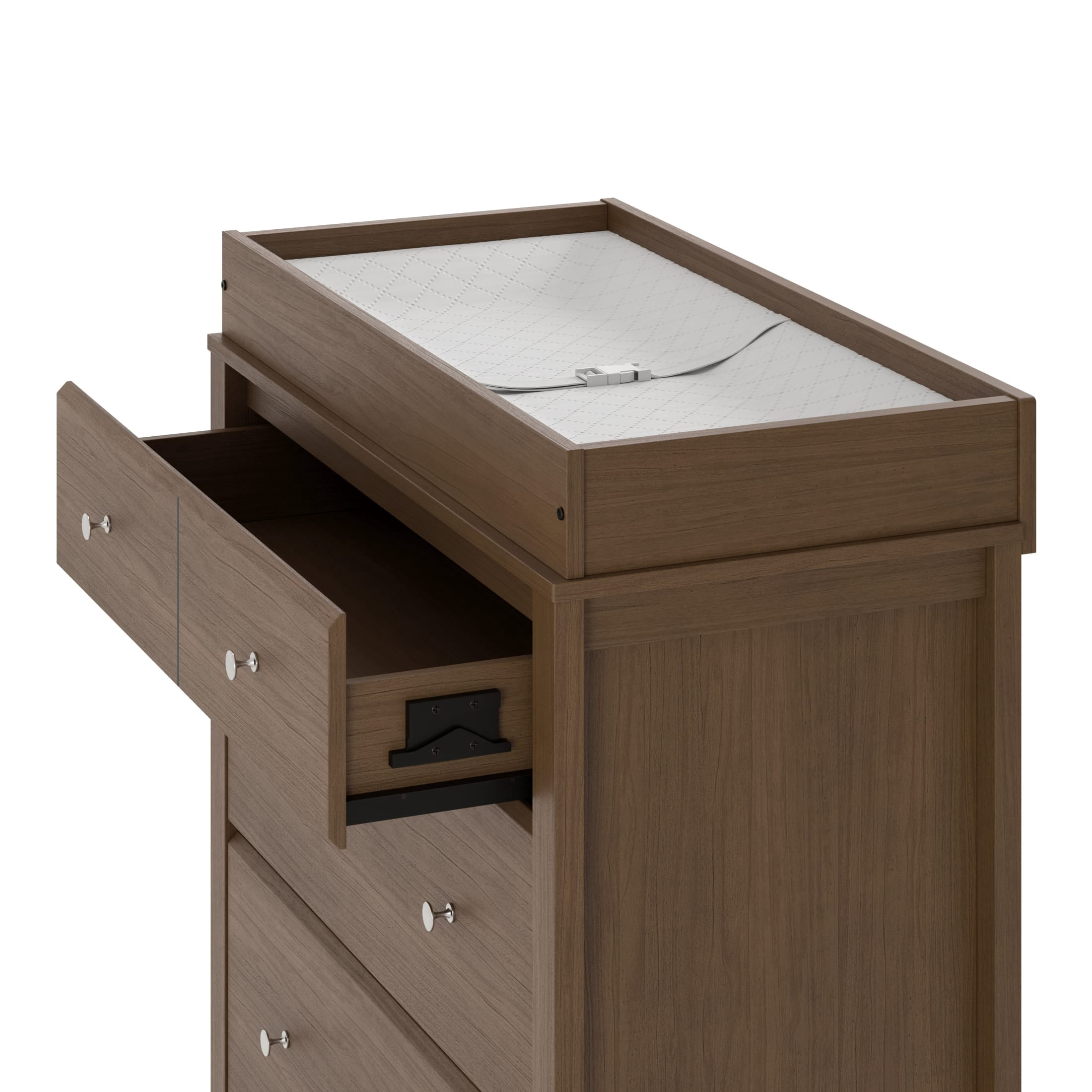 Storkcraft Horizon 3 Drawer Chest with Infant Changing Topper, Hazelnut