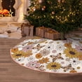 thumbnail image 6 of Daiia Sunflowers And Butterflies Drawing Merry Christmas Tree Skirt , Xmas Large Lace-up Tree Skirt, Santa Snowflakes Rustic Home Decorations New Year Party Farmhouse Decor-30", 6 of 7