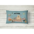 thumbnail image 2 of Carolines Treasures CK7969PW1216 Fawn English Bulldog Sweet Home Canvas Fabric Decorative Pillow 12H x16W multicolor, 2 of 4