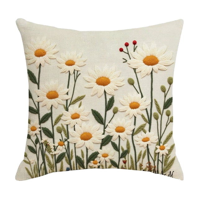 Pillowcase For Bedroom Bedding And Sofa Decor 45 cm x 45 cm Polyester Beige