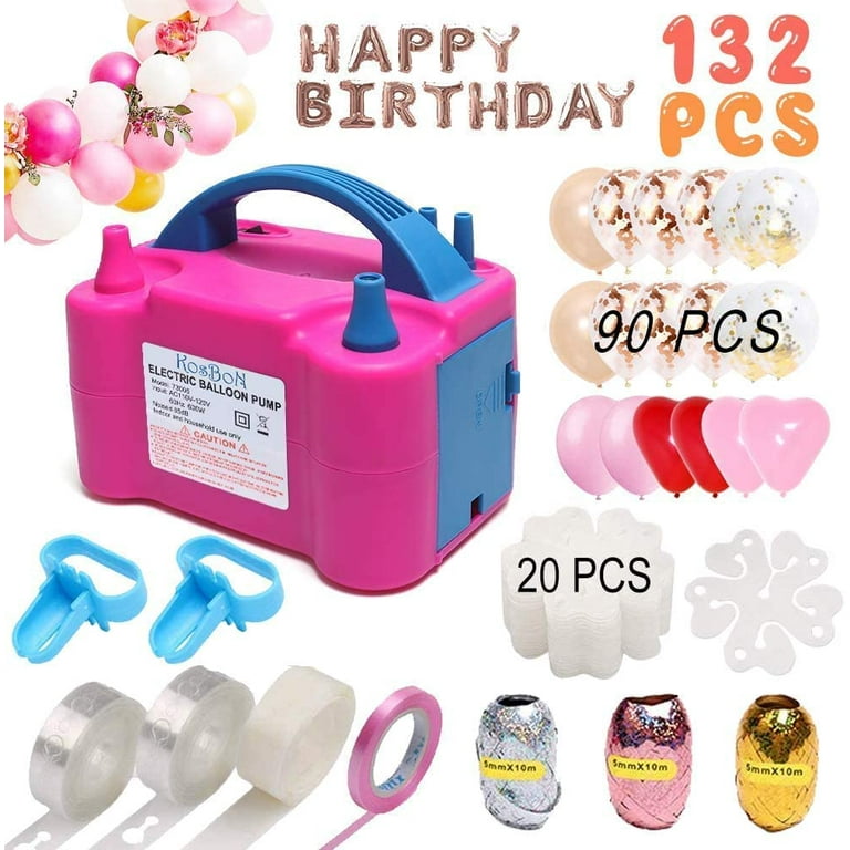 Plastic Pink,Blue Birthday Party Electric Balloon Pump, For