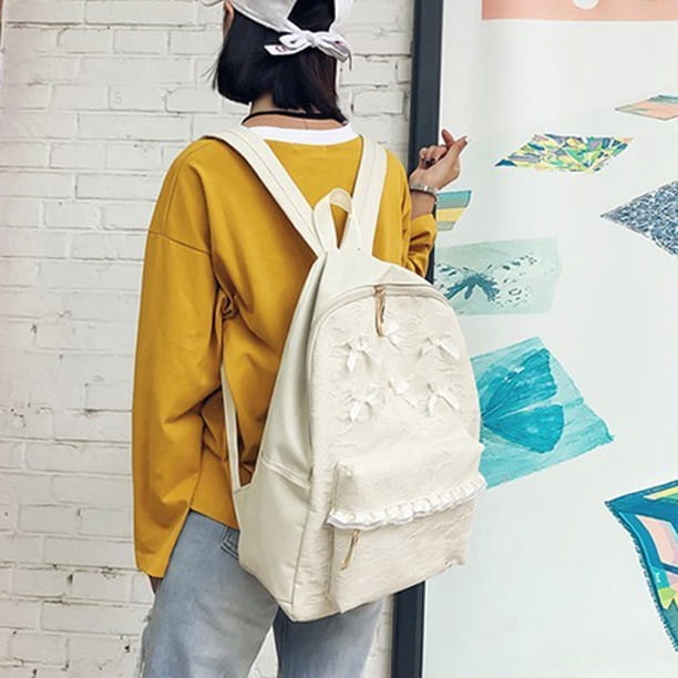 Bsvklp Mochilas De Alta Capacidad Para Estudiantes De Escuela De Moda Para Mujer (Blanco)-175094.02 Bsvklp Para estrenar