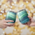 thumbnail image 2 of 12oz Stemless Wine Tumblers Green and Grey Abstract Art Artwork Vacuum Insulated Stainless Steel Travel Tumbler Cups Mug with Lid and Straw for Champaign,Cocktail,Beer with Cleaning Brush, 2 of 5