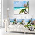 thumbnail image 3 of Designart Calm Caribbean Beach Panorama - Photography Landscape Printed Throw Pillow - 18x18, 3 of 5