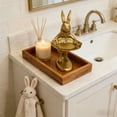 thumbnail image 6 of Small Golden Bunny Figurine Jewelry Ring Tray Decorative Serving Rabbit Statue Ornament Animal Sculpture Home Arts Desktop Accessories Table Decor, Standing Bunny （Gold）, 6 of 6