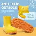 thumbnail image 3 of Lcamaw Kids Rain Boots, Waterproof Chelsea Rubber Boots for Boys and Girls, Non-Slip Ankle Muck Toddler Rainboots, Outdoor, Farm, Park, Hiking, Fishing, School Playing, 3 of 9