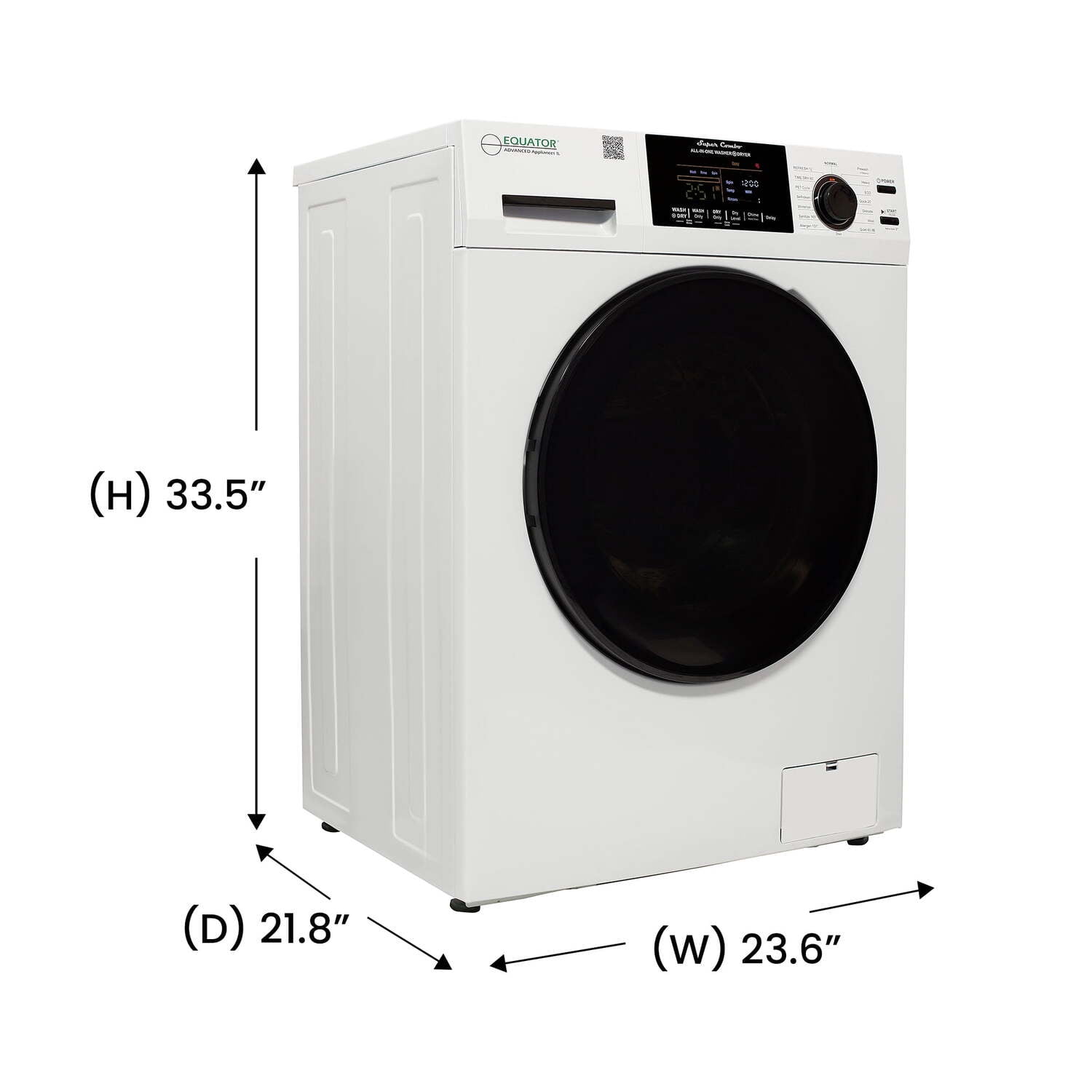 Equator All-in-One Washer Dryer VENTED-DRY  FASTER than Condense 15lb 110V