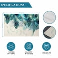 thumbnail image 5 of Turquoise Feather Placemats Set of 6, Farmhouse Rustic Modern Beige Washable Wipeable Table Mats for Dining Tables, Indoor Outdoor Kitchen Place Mats for Holiday Party Table Decor, 5 of 9
