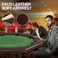 thumbnail image 2 of PEXMOR 8 Player Foldable Octagonal Poker Table, Folding Blackjack Casino Card Game Table with Stainless Steel Cup Holders & Padded Rails, Portable Texas Holdem Poker Table, 2 of 10