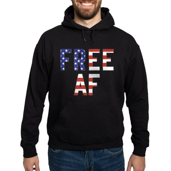 CafePress - Free AF Hoodie (Dark) - Pullover Hoodie, Classic, Comfortable Hooded Sweatshirt