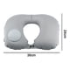 thumbnail image 5 of Almohada de viaje inflable, almohada de aire para el cuello, tela ligera que se mantiene fresca, autobombeo + máscara para los ojos + auriculares + bolsa reutilizable, 5 of 5