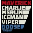 thumbnail image 2 of Boy's Top Gun Character Name Stack  Pull Over Hoodie Black Small, 2 of 4
