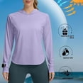 thumbnail image 2 of Women's UPF 50+ Long Sleeve Shirts, UV Protection Rash Guard Swim Shirt SPF Sun Tops Quick Dry Lightweight Breathable for Outdoor Running Surfing, 2 of 4