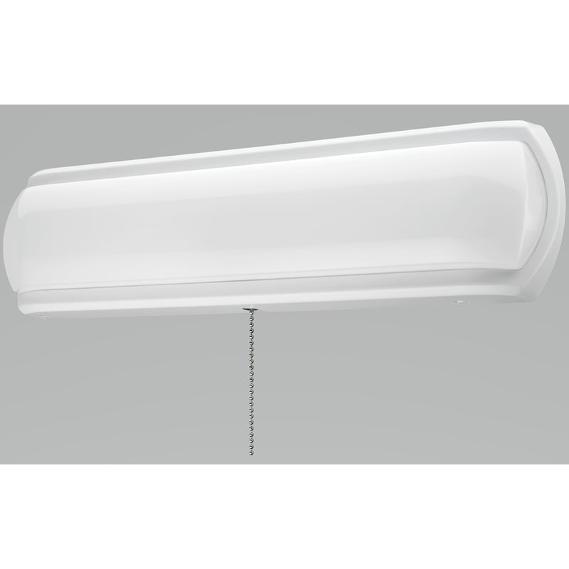 ETI 18 in. L White Hardwired LED Closet Light With Pull Chain 1200