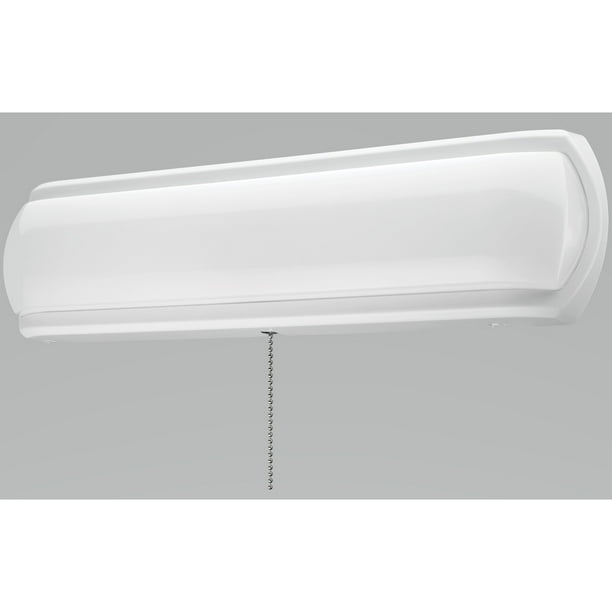 ETI 18 in. L White Hardwired LED Closet Light With Pull Chain 1200