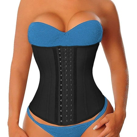 

SLIMBELLE Women s Sauna Neoprene Zipper & Buckle Underbust Cincher Waist Trainer Corset Sport Workout Body Shaper Tummy Control